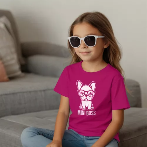 Mini boss - Francia bulldog / Gyerek póló / Pink