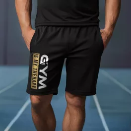 Gym is my therapy - Fekete rövidnadrág