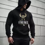Train like a Viking! Victory or Valhalla - Fekete pulóver + edzőtáska 