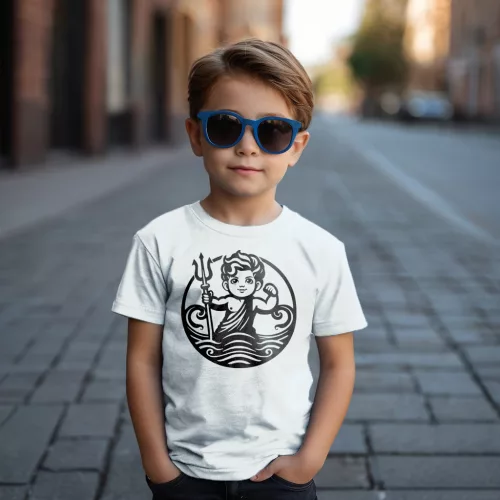 Poseidon Junior / Gyerek póló (univerzális fazon) / Fehér