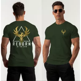 Reborn in the gym férfi póló / Army