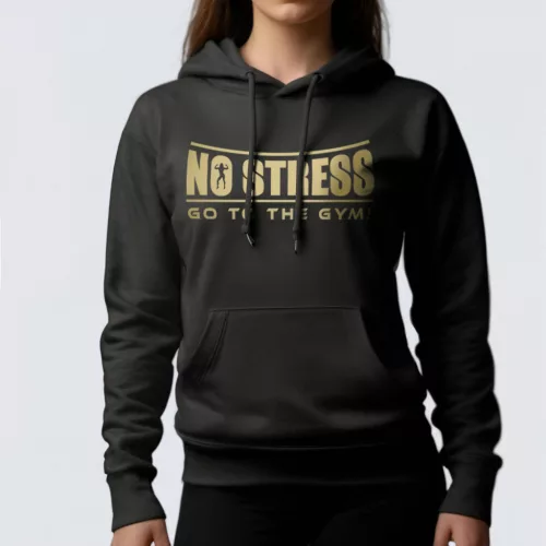 No stress go to the gym! - Női pulóver / Fekete