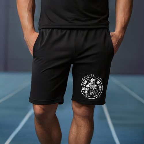 Warrior soul No pain No gain - Fekete rövidnadrág