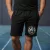 Warrior soul No pain No gain - Fekete rövidnadrág