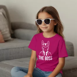 The boss - Francia bulldog / Gyerek póló / Pink