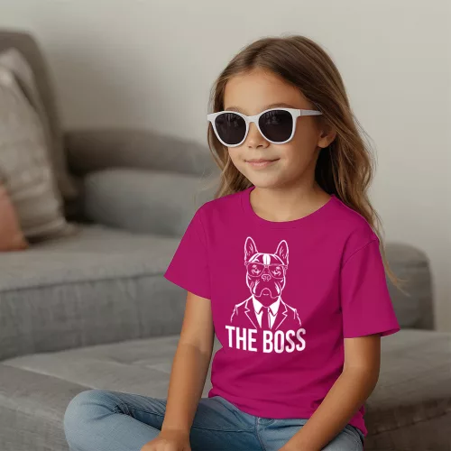 The boss - Francia bulldog / Gyerek póló / Pink