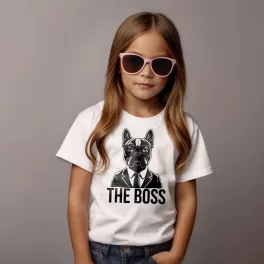  The boss - Francia bulldog / Gyerek póló (univerzális fazon) / Fehér