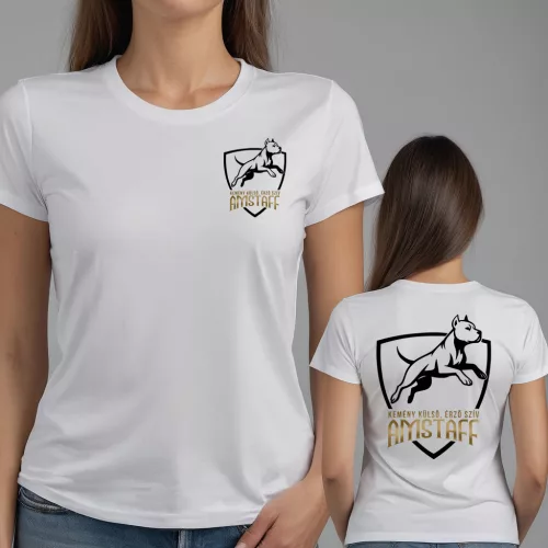 Kemény külső, érző szív - Amstaff női póló / Fehér
