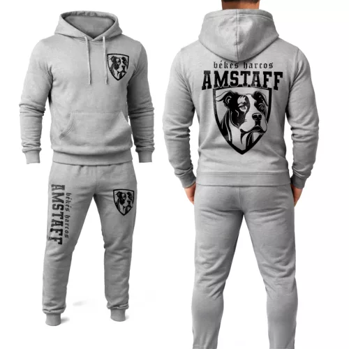 Békés harcos - Amstaff melegítő szett / Szürke
