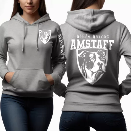 Békés harcos  - Amstaff női pulóver / Szürke