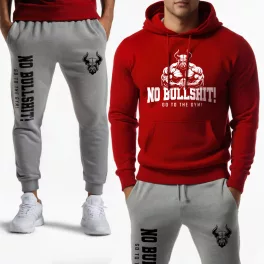   No bullshit! Go to the gym - melegítő szett / Piros - szürke