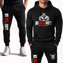 No bullshit! Go to the gym - melegítő szett / Fekete