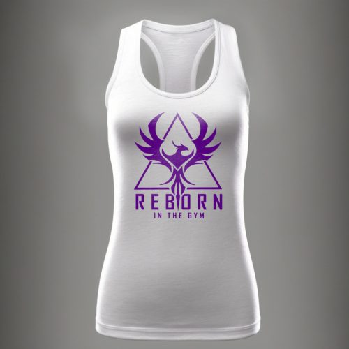 Reborn in the gym! - Női trikó / Fehér