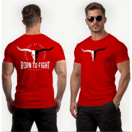 Born to fight - Bullspirit férfi póló / Piros