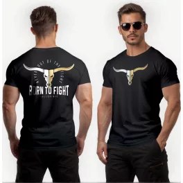Born to fight - Bullspirit férfi póló / Fekete