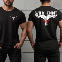 Wild spirit - Bull férfi póló / Fekete