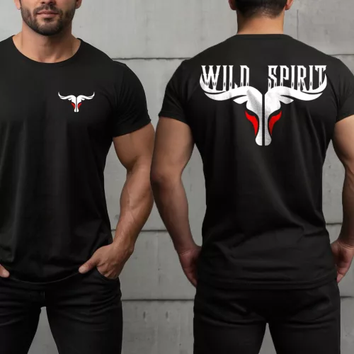 Wild spirit - Bull férfi póló / Fekete