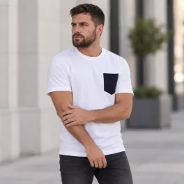 Bella BE3021 FÉRFI JERSEY RÖVID UJJÚ ZSEBES PÓLÓ S
