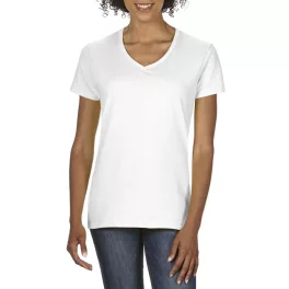 Gildan GIL4100V PREMIUM COTTON®NŐI V-NYAKÚ PÓLÓ S