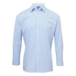 Premier PR220 FÉRFI APRÓ KOCKÁS (GINGHAM) HOSSZÚ UJJÚ PAMUTING 2XL