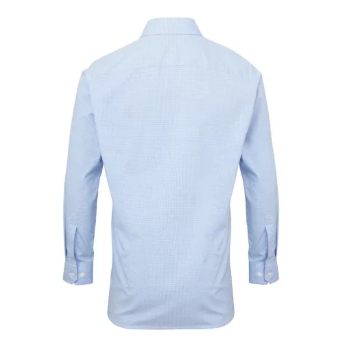 Premier PR220 FÉRFI APRÓ KOCKÁS (GINGHAM) HOSSZÚ UJJÚ PAMUTING L