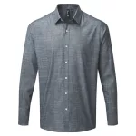 Premier PR245 FÉRFI HOSSZÚ UJJÚ, STRUKTURÁLT PAMUT CHAMBRAY ING M