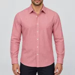 Premier PR245 FÉRFI HOSSZÚ UJJÚ, STRUKTURÁLT PAMUT CHAMBRAY ING S