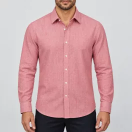   Premier PR245 FÉRFI HOSSZÚ UJJÚ, STRUKTURÁLT PAMUT CHAMBRAY ING S