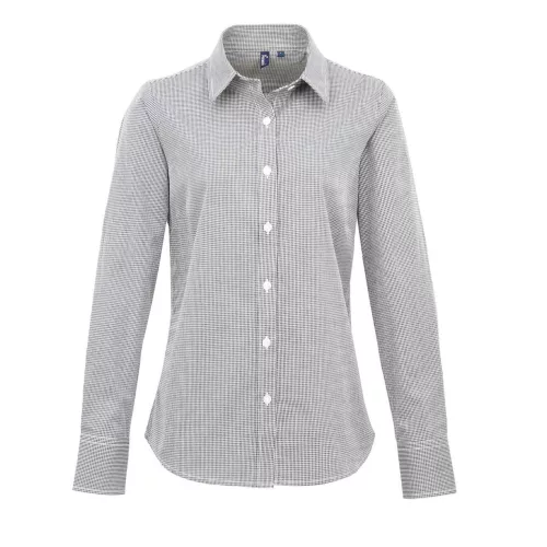 Premier PR320 NŐI APRÓKOCKÁS (GINGHAM) HOSSZÚ UJJÚ PAMUT ING  3XL