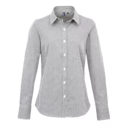   Premier PR320 NŐI APRÓKOCKÁS (GINGHAM) HOSSZÚ UJJÚ PAMUT ING  XS