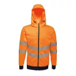 Regatta RETRA471 HI-VIS VÉGIG CIPZÁRAS KAPUCNIS DZSEKI 2XL