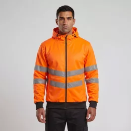 Regatta RETRA471 HI-VIS VÉGIG CIPZÁRAS KAPUCNIS DZSEKI S