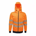Regatta RETRA471 HI-VIS VÉGIG CIPZÁRAS KAPUCNIS DZSEKI S