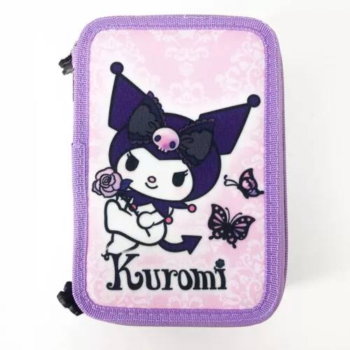 Hello Kitty Kuromi Purple tolltartó töltött 3 emeletes