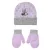 Disney Minnie Dots Purple baba sapka + kesztyű szett 50 cm