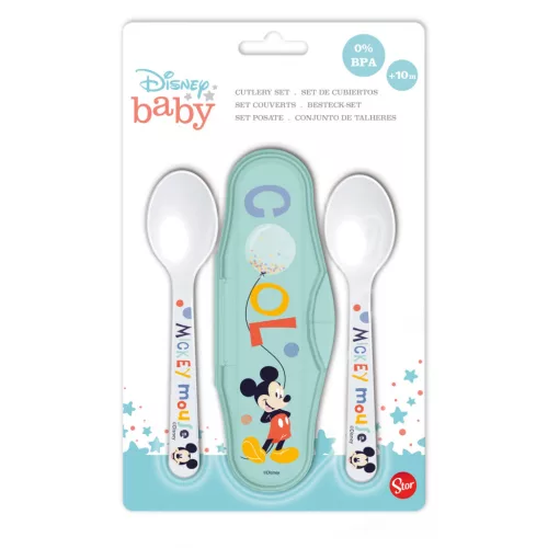 Disney Mickey Hello World baba utazó evőeszköz készlet