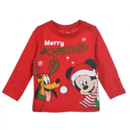   Disney Mickey Pluto Red Karácsonyi baba póló, felső 12 hó