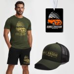 Renault Clio 5 Club Hungary férfi póló (army) + rövidnadrág (fekete) + sapka + illatosító 