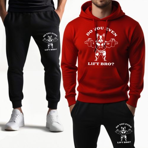 Do you even lift bro? / Piros-fekete melegítő szett