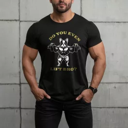   Do you even lift bro? - Francia bulldog férfi póló / Fekete