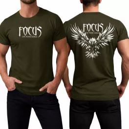 Focus on your goals férfi póló / Army