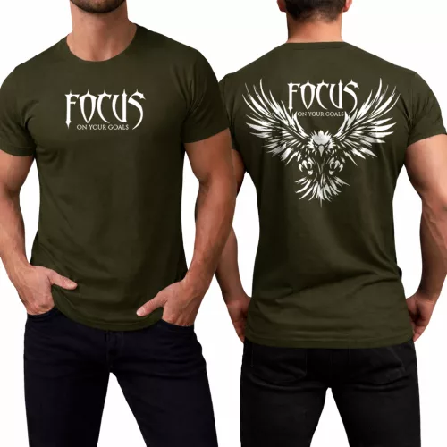 Focus on your goals férfi póló / Army