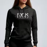 Focus on your goals - Női pulóver / Fekete