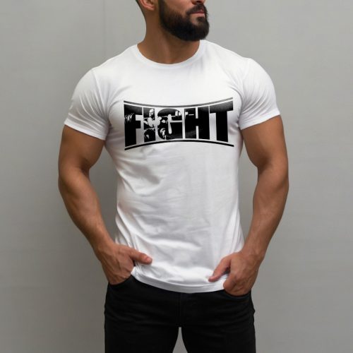 Fight férfi póló / Fehér