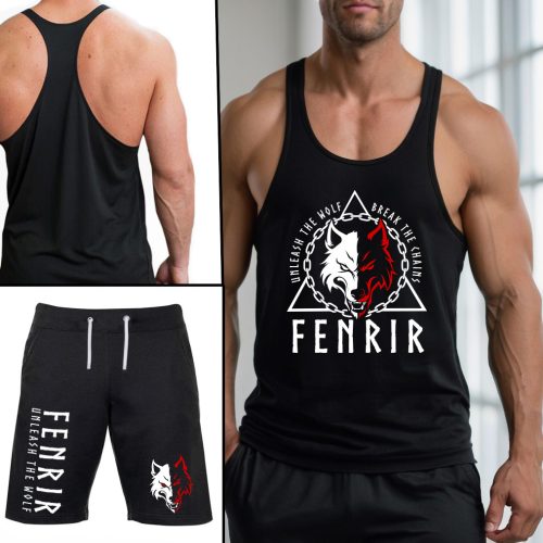 Fenrir stringer trikó (fekete) + rövidnadrág (fekete)