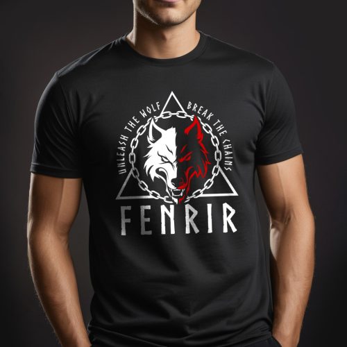 Fenrir férfi póló / Fekete