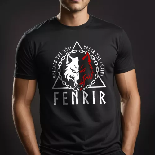 Fenrir férfi póló / Fekete