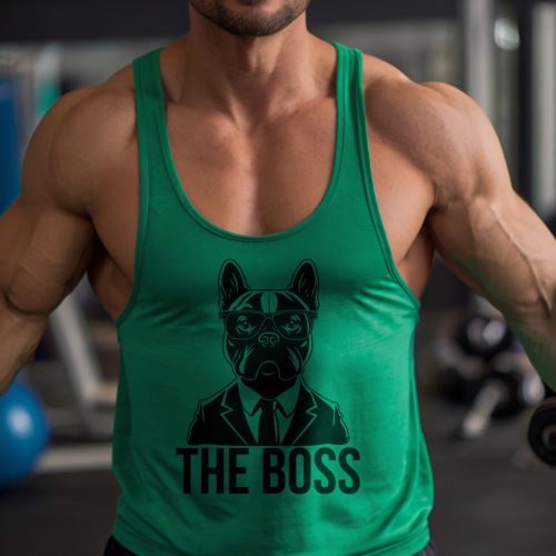 The boss - Francia bulldog / Zöld stringer trikó