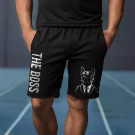 The boss - Francia bulldog fekete rövidnadrág