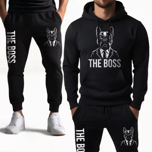 The boss - Francia bulldog melegítő szett / Fekete